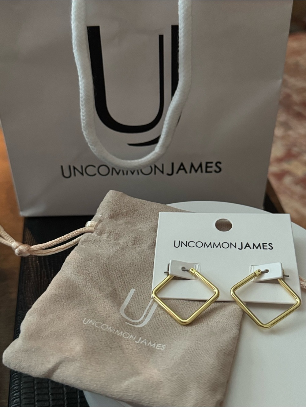 Uncommon James Gold Geometric Hoop Girl Boss Earrings